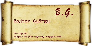 Bojtor György névjegykártya
